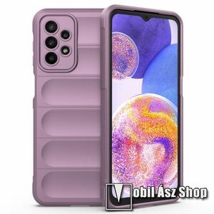 OTT! RUGGED SHOCK szilikon védő tok / hátlap - mikroszálas szövettel bevont belsővel, erősített sarkok, kameravédelemmel, ERŐS VÉDELEM - VILÁGOSLILA - SAMSUNG Galaxy A23 4G (SM-A235F) / Galaxy A23 5G (SM-A236B) kép