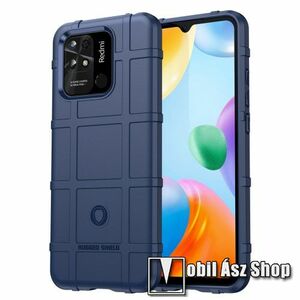OTT! RUGGED SHIELD szilikon védő tok / hátlap - matt, ERŐS VÉDELEM - SÖTÉTKÉK - Xiaomi Redmi 10C kép