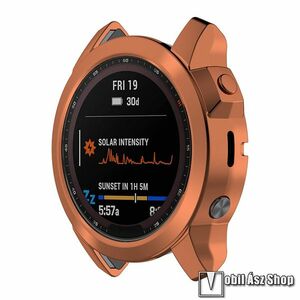 Garmin fenix 7X, 7X Solar Edition, 7X Sapphire Solar Edition, Okosóra szilikontok, Galvanizált, Fekete kép
