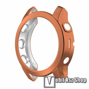 Okosóra szilikon védő tok / keret - GALVANIZÁLT ROSE GOLD - GARMIN fenix 7S (42mm) / 7S Solar Edition (42mm) / 7S Sapphire Solar Edition (42mm) kép