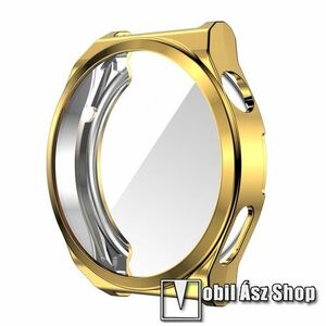 Okosóra szilikon védő tok / keret - GALVANIZÁLT ARANY - Szilikon előlapvédő is! - HUAWEI Watch GT 3 Pro 43mm kép