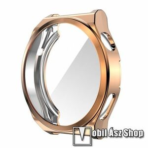 Okosóra szilikon védő tok / keret - GALVANIZÁLT ROSE GOLD - Szilikon előlapvédő is! - HUAWEI Watch GT 3 Pro 43mm kép