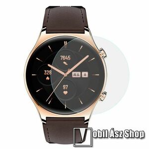 Okosóra előlap védő karcálló edzett üveg - 1db, 0.3mm, 9H, A képernyő sík részét védi - HUAWEI Honor Watch GS 3 kép