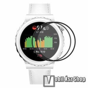 ENKAY Okosóra Flexible Nano Glass rugalmas edzett üveg - 2db, 9H, 3D - A TELJES ELŐLAPOT VÉDI! - FEKETE - HUAWEI Watch GT 3 Pro 43mm - GYÁRI kép