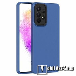 OTT! Eagle Eye Lens Series szilikon védő tok / hátlap - FEKETE / KÉK - műanyag kameravédelemmel, erősített sarkok - ERŐS VÉDELEM! - SAMSUNG Galaxy A53 5G (SM-A536U) kép