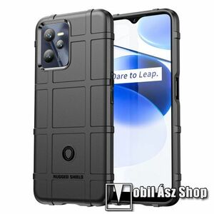 OTT! RUGGED SHIELD szilikon védő tok / hátlap - matt, ERŐS VÉDELEM - FEKETE - Realme C35 / Narzo 50A Prime kép