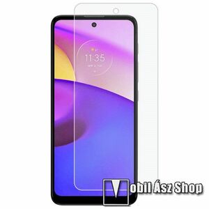 Előlap védő karcálló edzett üveg - 0, 3 mm vékony, 9H, Arc Edge, A képernyő sík részét védi - MOTOROLA Moto E30 / E40 kép