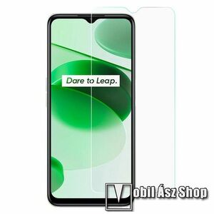 Előlap védő karcálló edzett üveg - 0, 3 mm vékony, 9H, Arc Edge, A képernyő sík részét védi - Realme C35 / Narzo 50A Prime kép
