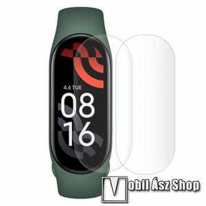 HAT PRINCE Okosóra TPU képernyővédő fólia - CLEAR - 2db, törlőkendővel - Xiaomi Mi Band 7 - GYÁRI kép