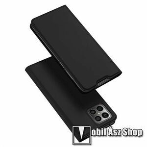 DUX DUCIS SKIN PRO slim design notesz / mappa tok - FEKETE - oldalra nyíló flip cover, asztali tartó funkció, szilikon belső, mágneses záródás - HUAWEI Honor X30i / Honor X8 / Honor Play6T Pro - GYÁRI kép