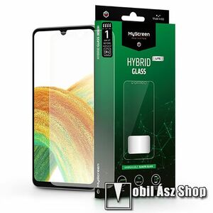 MYSCREEN HYBRIDGLASS Lite Flexible 7H rugalmas edzett üveg képernyővédő fólia, 0, 15 mm vékony, a képernyő sík részét védi - ÁTLÁTSZÓ - SAMSUNG Galaxy A33 5G (SM-A336) - GYÁRI kép