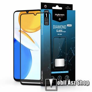 MYSCREEN DIAMOND GLASS LITE EDGE előlap védő karcálló edzett üveg - FEKETE - 9H, 0.33 mm, A teljes felületén tapad - A TELJES KIJELZŐT VÉDI! - HUAWEI Honor X7 - GYÁRI kép