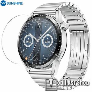 Huawei Watch GT 3 Pro 46mm, Sunshine Hydrogel TPU okosóra képernyővédő fólia, Ultra Clear, Önregeneráló!, 1db kép