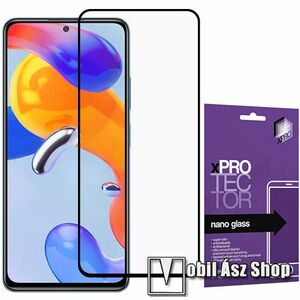 Xpro Flexible 9H Nano Glass rugalmas edzett üveg - FEKETE - 0, 15 mm vékony, A TELJES KIJELZŐT VÉDI! - Xiaomi Redmi Note 11 4G (Global version) / Redmi Note 11S (Global version) - GYÁRI kép