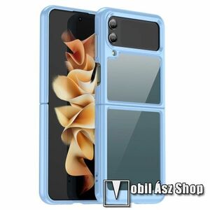 OTT! TRANSPARENT műanyag védő tok / hátlap - ÁTLÁTSZÓ / BABAKÉK - szilikon szegély, erősített sarkok - ERŐS VÉDELEM! - SAMSUNG Galaxy Z Flip4 5G kép