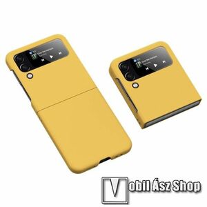 Samsung Galaxy Z Flip4 5G, Telefontok, Műanyag, Selymes tapintású, Sárga kép