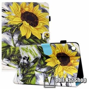 Notesz tok / mappa tok - NAPRAFORGÓ MINTÁS - asztali tartó funkciós, oldalra nyíló, mágneses záródás, bankkártyatartó zsebekkel, szilikon belső - Lenovo Tab M10 Plus (3rd Gen) / Motorola Moto Tab G62 kép