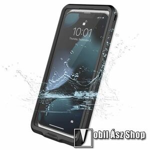 UNIVERZÁLIS vízhatlan / vízálló tok - AQUA 5 méterig, IP68, nyitható töltőport, csuklópánt, csúszásgátló, 185 x 100 x 13mm - FEKETE kép