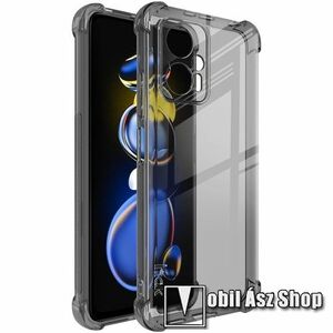 IMAK Silky szilikon védő tok / hátlap - ÁTTETSZŐ FEKETE - ERŐS VÉDELEM! - képernyővédő fóliával! - Xiaomi Redmi Note 11T Pro / 11T Pro Plus / 12T Pro / Poco X4 GT / Redmi K50i 5G - GYÁRI kép