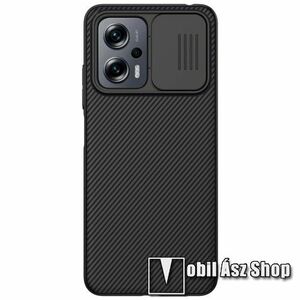 NILLKIN CAMSHIELD műanyag védőtok - szilikon betétes, kamera védő fedéllel, ERŐS VÉDELEM - FEKETE - Xiaomi Redmi Note 11T Pro / 11T Pro Plus / 12T Pro / Poco X4 GT / Redmi K50i 5G - GYÁRI kép