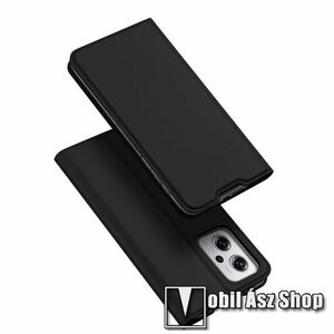 DUX DUCIS SKIN PRO slim design notesz / mappa tok - FEKETE - oldalra nyíló flip cover, asztali tartó funkció, szilikon belső, mágneses záródás - Xiaomi Redmi Note 11T Pro / 11T Pro Plus / 12T Pro / Poco X4 GT / Redmi K50i 5G - GYÁRI kép