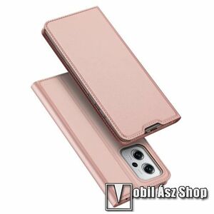DUX DUCIS SKIN PRO slim design notesz / mappa tok - RÓZSASZÍN - oldalra nyíló flip cover, asztali tartó funkció, szilikon belső, mágneses záródás - Xiaomi Redmi Note 11T Pro / 11T Pro Plus / 12T Pro / Poco X4 GT / Redmi K50i 5G - GYÁRI kép