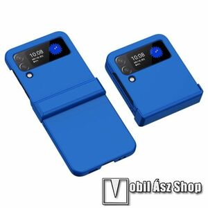 OTT! HINGE DESIGN műanyag védő tok / hátlap - SÖTÉTKÉK - zsanérvédő kialakítás, erősített sarkok - ERŐS VÉDELEM! - SAMSUNG Galaxy Z Flip4 5G kép
