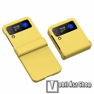 OTT! HINGE DESIGN műanyag védő tok / hátlap - CITROMSÁRGA - zsanérvédő kialakítás, erősített sarkok - ERŐS VÉDELEM! - SAMSUNG Galaxy Z Flip4 5G kép