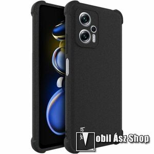 IMAK Silky szilikon védő tok / hátlap - FEKETE - ERŐS VÉDELEM! - képernyővédő fóliával! - Xiaomi Redmi Note 11T Pro / 11T Pro Plus / 12T Pro / Poco X4 GT / Redmi K50i 5G - GYÁRI kép
