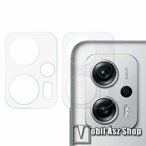Kamera lencsevédő karcálló edzett üveg - 2db, 9H, 0, 33mm, Arc Edge - Xiaomi Redmi Note 11T Pro / 11T Pro Plus / 12T Pro / Poco X4 GT / Redmi K50i 5G kép