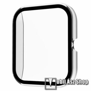 Okosóra műanyag védő tok / keret - ÁTLÁTSZÓ - 9H edzett üveg előlap védő is! - Xiaomi Haylou Solar LS02 kép