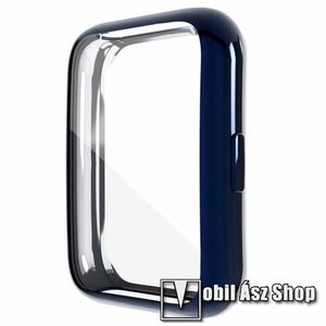 Okosóra szilikon védő tok / keret - GALVANIZÁLT ÉJKÉK - Szilikon előlapvédő is! - HUAWEI Watch Fit 2 Classic Edition / Watch Fit 2 Active Edition kép