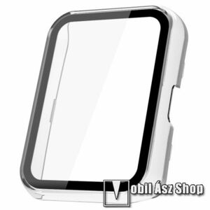 Okosóra műanyag védő tok / keret - ÁTLÁTSZÓ - 9H edzett üveg előlap védő is! - HUAWEI Watch Fit 2 Classic Edition / Watch Fit 2 Active Edition kép