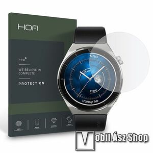 HOFI Glass Pro+ okosóra előlap védő karcálló edzett üveg - 1db, 0.3mm, 9H, A képernyő sík részét védi! - HUAWEI Watch GT 3 Pro 46mm / Watch GT 3 Porsche Design - GYÁRI kép