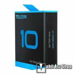 TELESIN GoPro Hero 11 / 10 / 9-hez akkumulátor - 1720mAh, 3.8V/1.2A, 4.6WH - FEKETE / KÉK kép