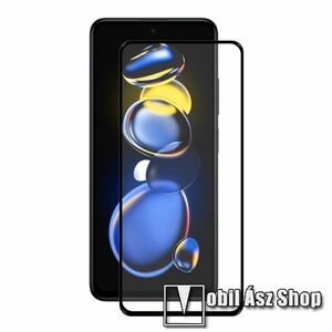 ENKAY előlap védő karcálló edzett üveg - FEKETE - 0, 26mm, 9H, A teljes felületén tapad! - A TELJES KIJELZŐT VÉDI! - Xiaomi Redmi Note 11T Pro / 11T Pro Plus / 12T Pro / Poco X4 GT / Redmi K50i 5G - GYÁRI kép