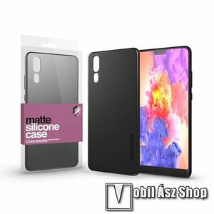 Xpro szilikon védő tok / hátlap - ULTRAVÉKONY! 0.33mm - MATT FEKETE - HUAWEI P20 (2018) - GYÁRI kép