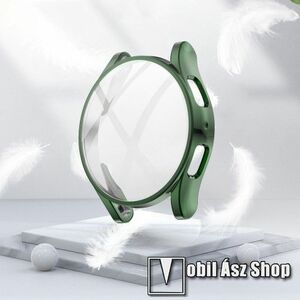 Okosóra szilikon védő tok / keret - GALVANIZÁLT ZÖLD - Szilikon előlapvédő is! - SAMSUNG Galaxy Watch5 44mm (SM-R915F) kép