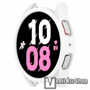 Okosóra műanyag védő tok / keret - FEHÉR - SAMSUNG Galaxy Watch4 44mm (SM-R870) / Watch5 44mm (SM-R915F) kép