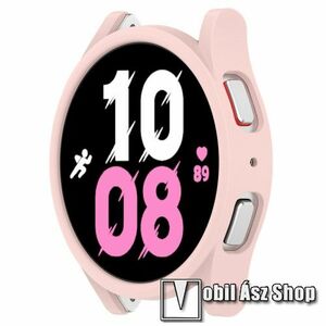 Okosóra műanyag védő tok / keret - RÓZSASZÍN - SAMSUNG Galaxy Watch4 44mm (SM-R870) / Watch5 44mm (SM-R915F) kép