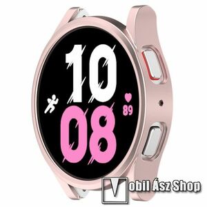 Okosóra műanyag védő tok / keret - VILÁGOS RÓZSASZÍN - SAMSUNG Galaxy Watch4 44mm (SM-R870) / Watch5 44mm (SM-R915F) kép