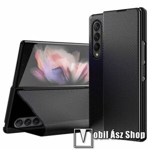 Notesz tok / flip tok - FEKETE - asztali tartó funkciós, oldalra nyíló, mágneses záródás, műanyag belső - SAMSUNG Galaxy Z Fold4 5G kép