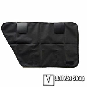 UNIVERZÁLIS autó hátsó ajtóra rögzíthető rendszerező - 2db, több rekeszes rendszerező, könnyen rögzíthető, tépőzáras rögzítés alul, felül az ablak mögé rögzíthető, 72 x 40cm - FEKETE kép