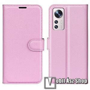 WALLET notesz tok / flip tok - RÓZSASZÍN - asztali tartó funkciós, oldalra nyíló, rejtett mágneses záródás, bankkártyatartó zseb, szilikon belső - Xiaomi 12 Lite 5G kép