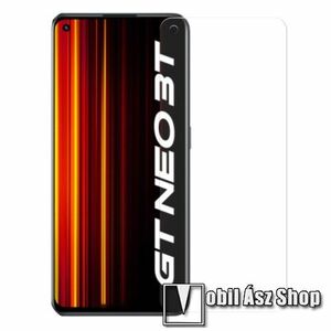 Előlap védő karcálló edzett üveg - 0, 3 mm vékony, 9H, Arc Edge, A képernyő sík részét védi - Realme GT Neo 3T kép
