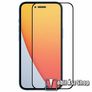 ENKAY előlap védő karcálló edzett üveg - FEKETE - 0, 26mm, 9H, A teljes felületén tapad! - A TELJES KIJELZŐT VÉDI! - APPLE iPhone 14 Pro - GYÁRI kép