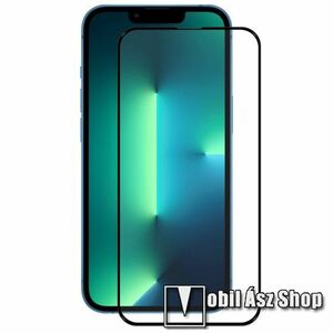 ENKAY előlap védő karcálló edzett üveg - FEKETE - 0, 26mm, 9H, A teljes felületén tapad! - A TELJES KIJELZŐT VÉDI! - APPLE iPhone 14 Plus - GYÁRI kép