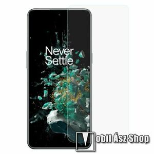 Előlap védő karcálló edzett üveg - 0, 3 mm vékony, 9H, Arc Edge, A képernyő sík részét védi - Oneplus 10T 5G / Ace Pro 5G kép