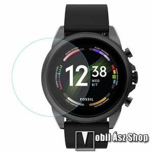 Fossil Gen 6 42mm, 44mm, TPU okosóra képernyővédő fólia, 1db, Clear, törlőkendővel kép