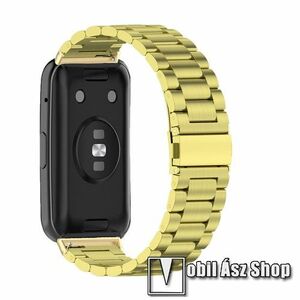 Fém okosóra szíj - ARANY - rozsdamentes acél, csatos - 225mm hosszú - HUAWEI Watch Fit 2 Classic Edition / Watch Fit 2 Active Edition kép
